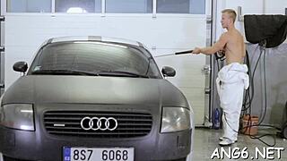 The charming hotty rides the stud's cock in a rough, intense fucking scene