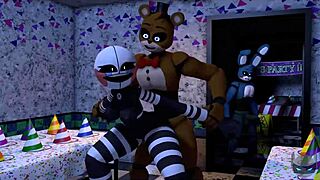 Puppet From FNAF Compilation With Big Ass Creampie Action