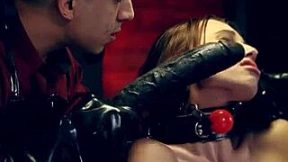 blonde and dark haired babes indulge in steamy lezzie act