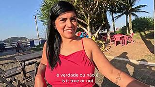 Forbidden confessions: Nicoly reveals neighbor sucked her little pussy since early on the beach.