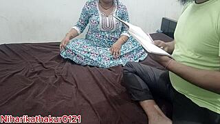 Indian chubby student reveals her big boobs to her tutor