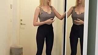 the fit blonde girl got pounded hard after her sweaty workout