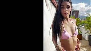 Breiny Zoe's first anal scene, skinny Latina ass stretched wide