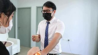 this beautiful indian tea maker girl is in homemade roleplay