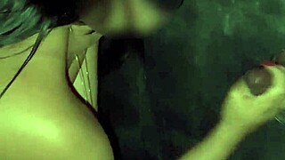 Latina Wife Sucking Strangers in Glory Hole, Creampie Orgasm