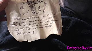 Pretty succubus babe bends over in stockings for monster dick blowjob