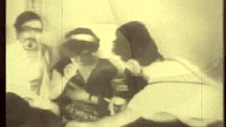 vintage old grannies get horny in retro group threesome