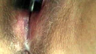 In FLASHLIGHT PLAY PT 2, she explores her CLIT and PUSSY with the light