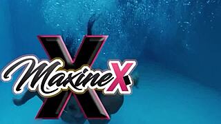 Layla Lust caught and fucked hard by Maxine X's sex machine