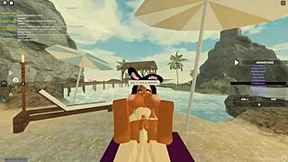 Blonde New Zealander in Roblox Adventure.