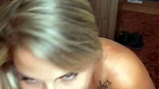 Wife surprisses husband with lingrie, asks to fuk her pusy and as, gets cum in mouf.