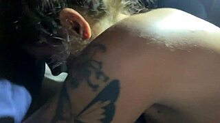 Wife Bent Over for Cumshot on Tits