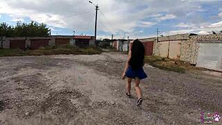 horny student, wanna see her give a sloppy blowjob behind the garages?