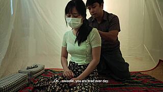 Amateur Couple Can't Stop Passionate Fucking and Licking Ass and Pussy During Big Fire