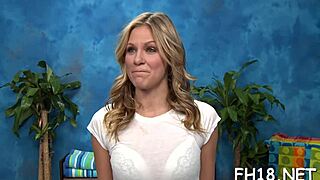 attractive teen masseuse gets her pussy and mouth roughly fucked during massage