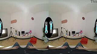 Blonde teen bent over in doggystyle as big cock destroys her pussy on camshow