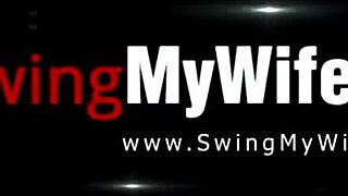 Lovely wife swinging with another man