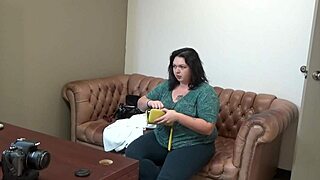 Mia Marks Casting Interview Reveals Fat Ass And Boobs On Sofa In California College.