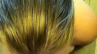 Funny first time attempt at golden shower with old bbw wife and big tits