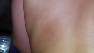 cutie gets rammed hard doggystyle and creampied from behind