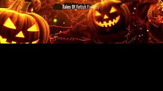 The horny MILF clown says, 'I'll tease you with a handjob.'