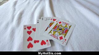 Truth or Dare Game With Stepsis Escalates Quickly to a Wild Hardcore Session. Myhotsis Captures Every Intense Moment of Cowgirl and Blowjob Action.