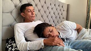 Perverted Stepdad Shoves Big Cock in My Mouth Until Cumshot