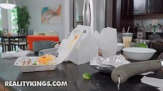 Alexis Fawx Wrestles Stepdaughter Kaiia Eve for Game Controller, Then Licks Her Pussy