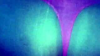 Femboy dances seductively in lingerie and panties, showing off ladyboy curves