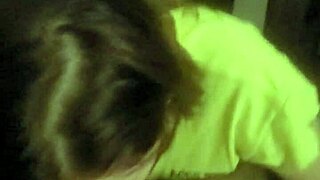 Laying on her stomach and deepthroating