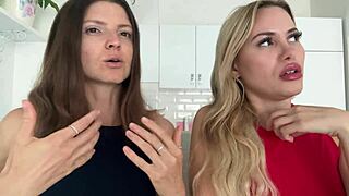 Blonde casting interview with dirty talk and risk