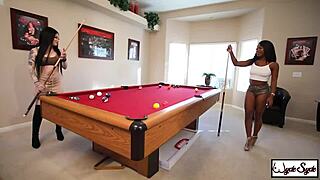 best pool game lesbians kris riot and harmonie marquis having fun with tits and ass