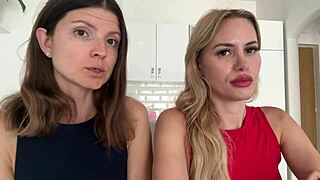 Blonde casting interview with dirty talk and risk