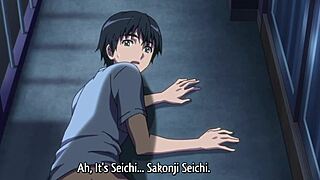 oops, caught jerking to maki-chan hentai in wild 3some!