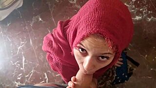 muslim teen sucking big cock and cumming on mouth