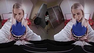 Blonde Personal Assistant Blows Big Cock In Dark Vr Room