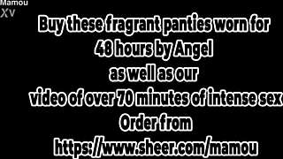 Mamou With Angel Masturbating While Licking Round Breasts