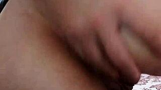 Colombian girl explores sexy masturbation fetish in her home