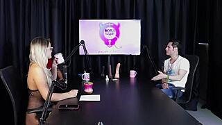 Blonde Feels Heat, Strips Clothes After Guest Liberates Woman In Swing House - Jow Jow Sheer Red