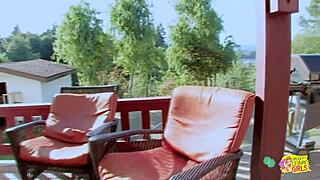 The blonde dons a strapon and fucks her lesbian friend hard