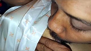 Indian Hot Bhabhi Gives Blowjob and Handjob in Hotel Couple Sex