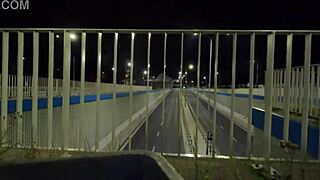 Trans shemale olivia flashing dick ass public