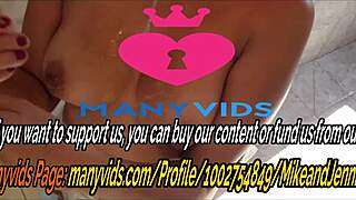 Jennifer's first glory-hole experience? Watch her take it in the club toilet!