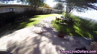 pov teen 18+ fucks for cash outdoors