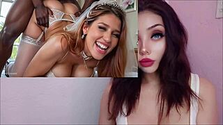 Monster cock drills huge tits babe in anal creampie after wedding masturbation.