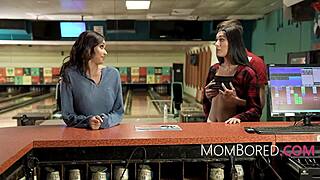 Stepmom And Stepdaughter Enjoy Free Use Date At Bowling Alley