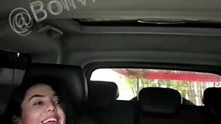 Mimi naked in car to motel for sex