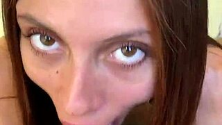 pov blowjob cum in mouth with cute teen latina spreading natural tits