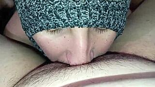 I lick my horny neighbor's big juicy pussy, giving her the best oral sex ever.