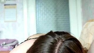 Blowjob and Rimjob for Lucky Guy - Tongue Deep Inside His Tight Asshole.